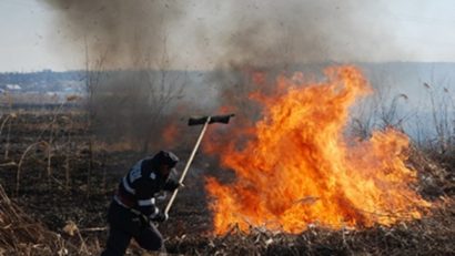 În județul Mureș s-au înregistrat circa 200 de incendii de vegetație, de la începutul acestei luni