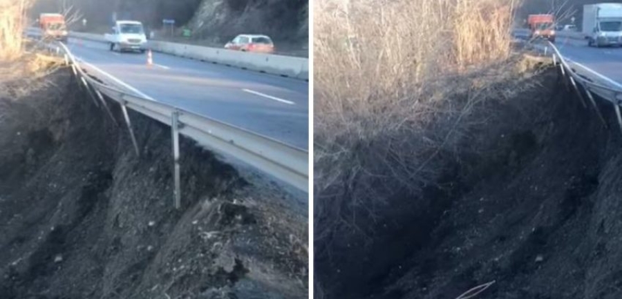 CNAIR intervine pentru stabilizarea drumului în zona alunecării de teren de pe DN1 Ploieşti-Braşov