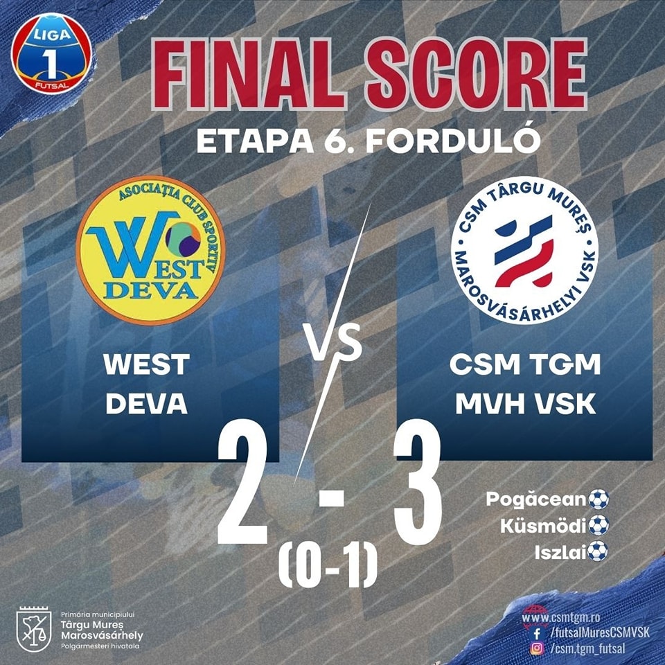 Târgumureșenii, victorioși în Liga I de futsal