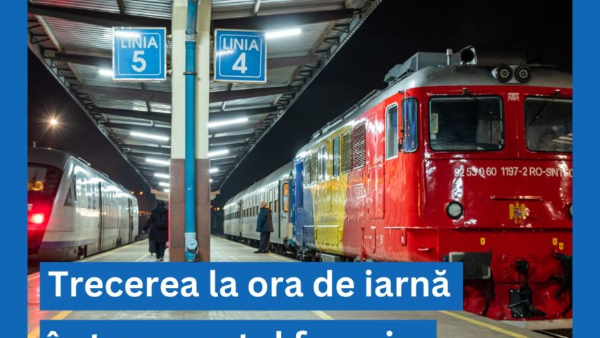 81 de trenuri vor staționa sâmbătă noapte pentru trecerea la ora oficială de iarnă