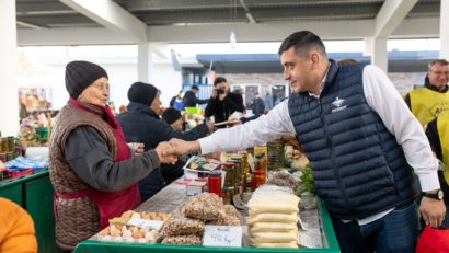 George Simion, candidat la președinția României, a vizitat Târnăveniul