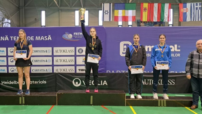 Mureșeanca Ungvári Evelin, bronz la Cupa României de tenis de masă